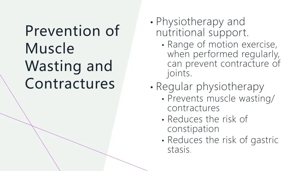 physiotherapy and nutritional support range