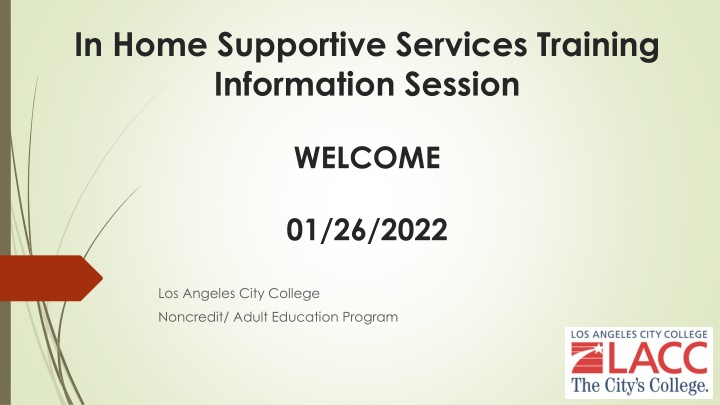 in home supportive services training information