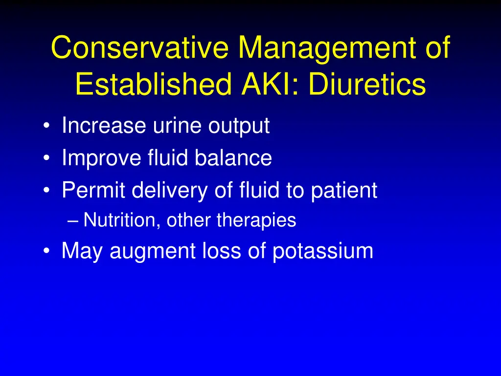 conservative management of established