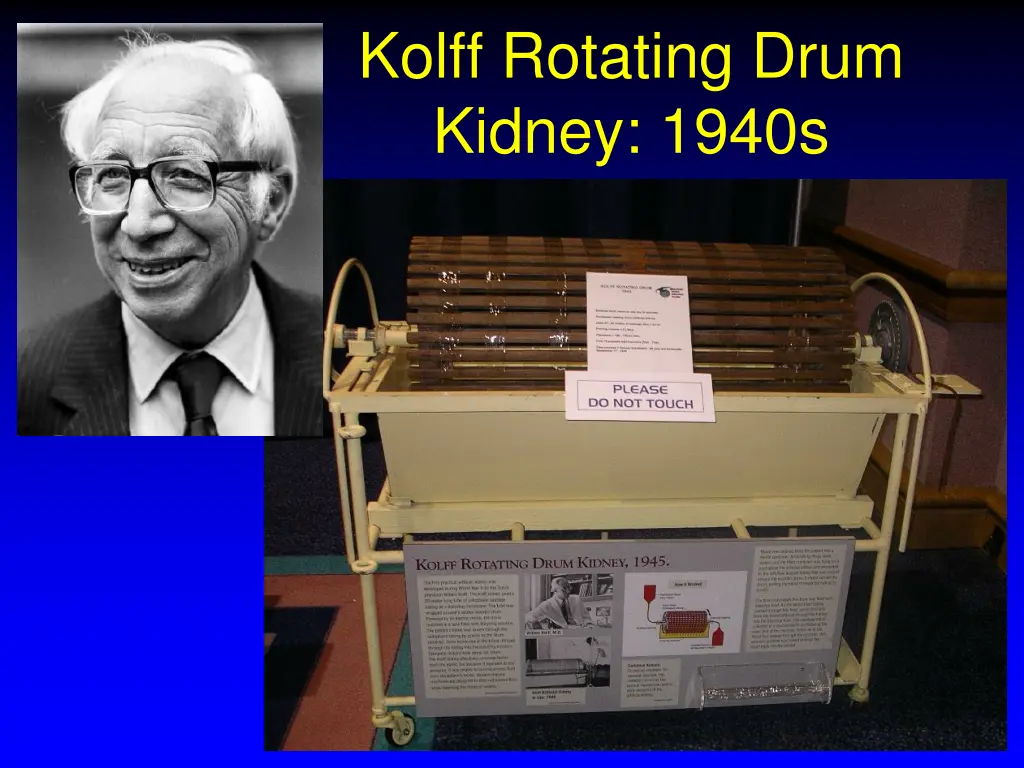 kolff rotating drum kidney 1940s