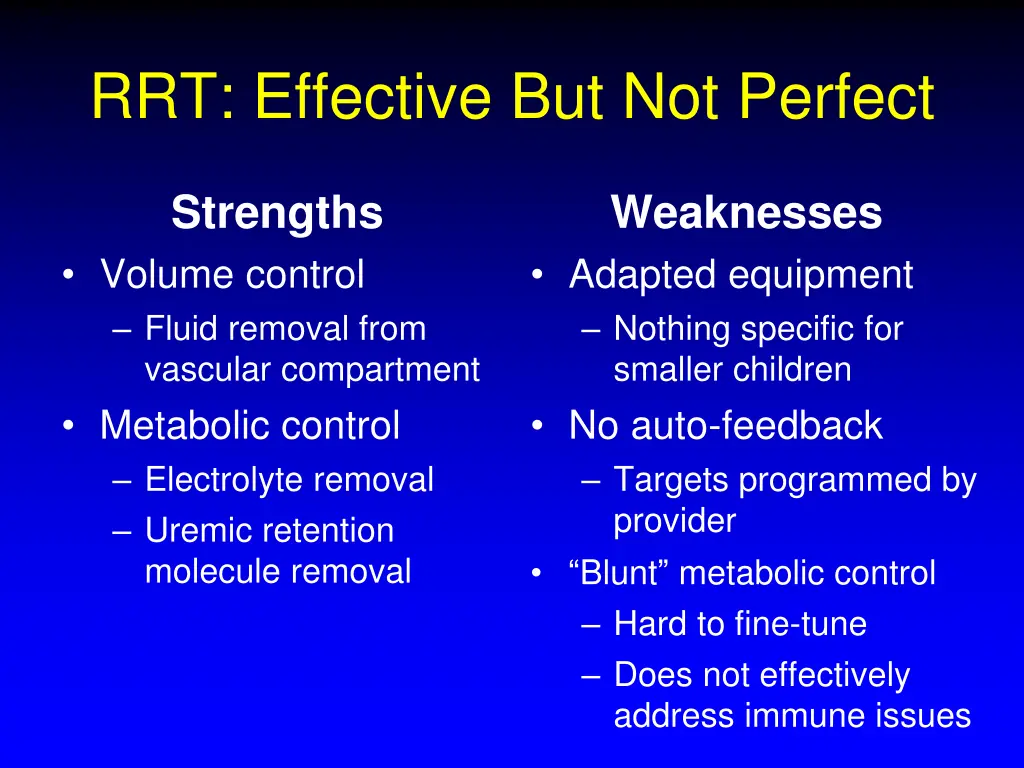 rrt effective but not perfect