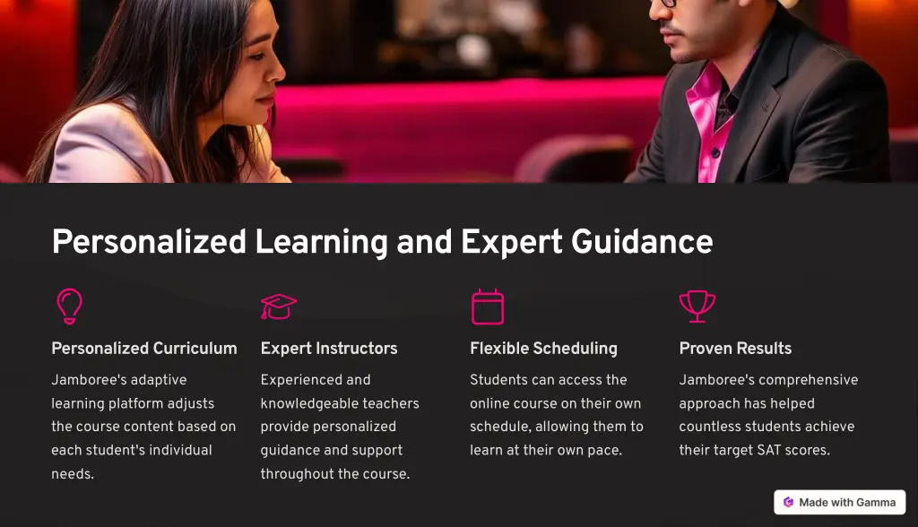 personalized learning and expert guidance