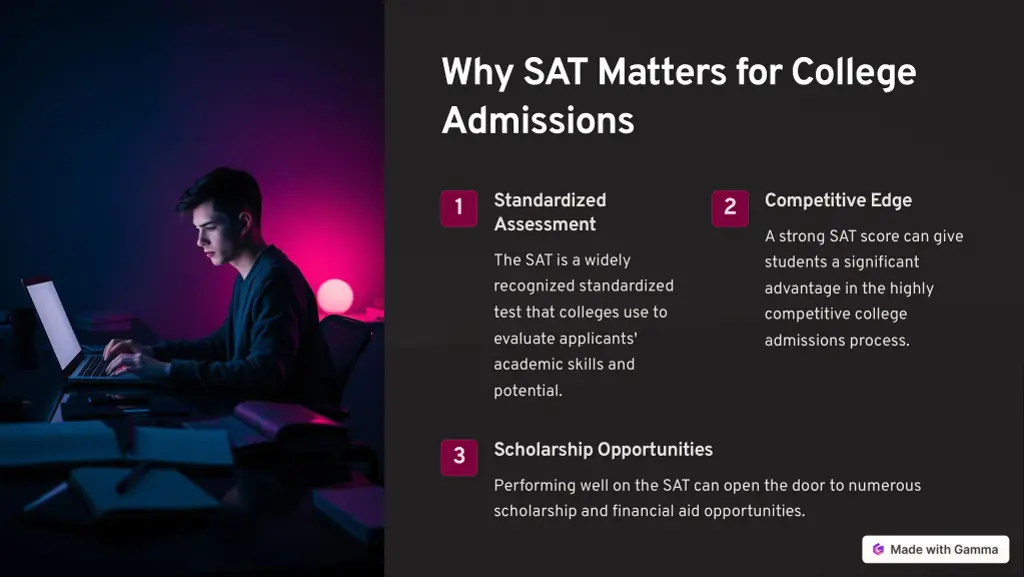 why sat matters for college admissions