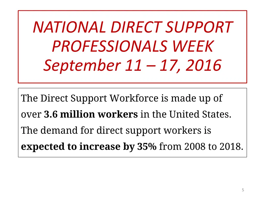 national direct support professionals week