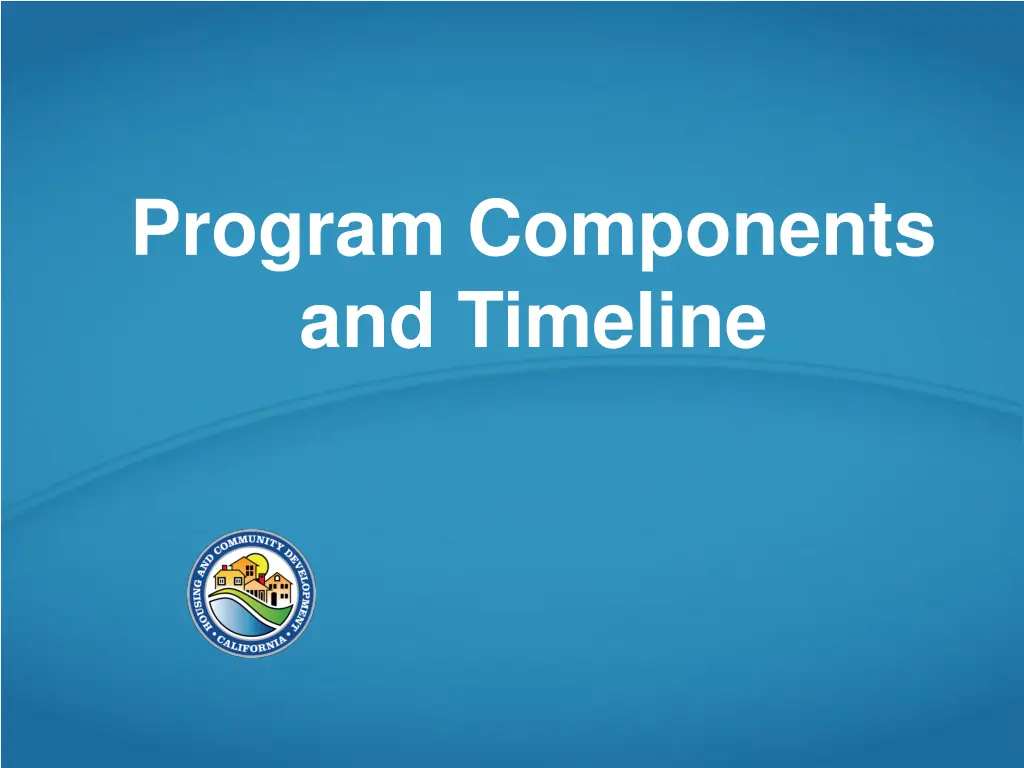 program components and timeline