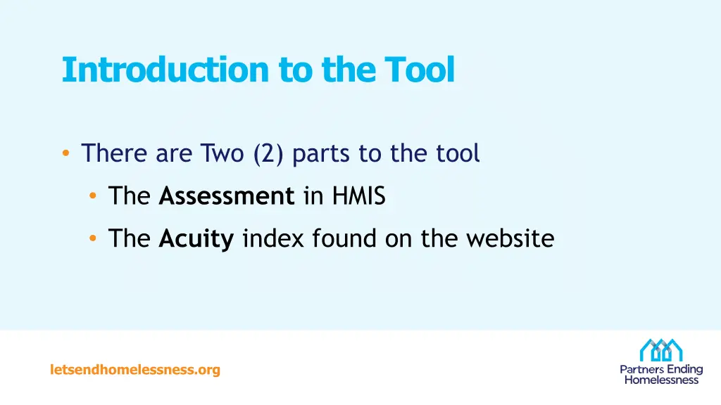 introduction to the tool