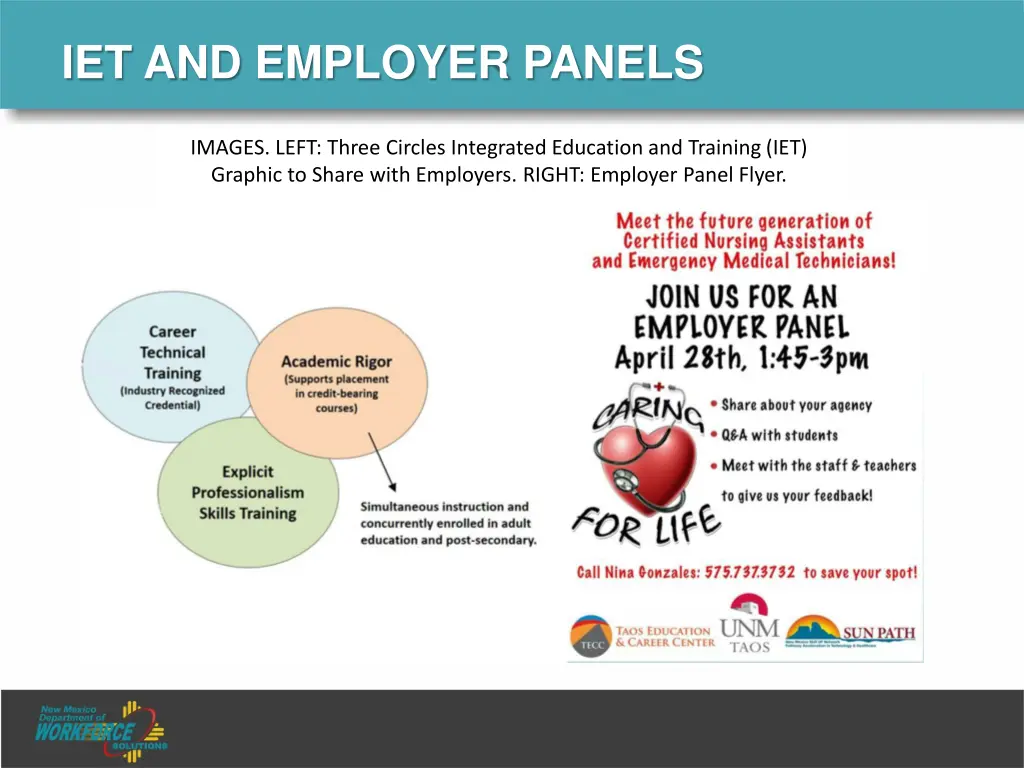 iet and employer panels