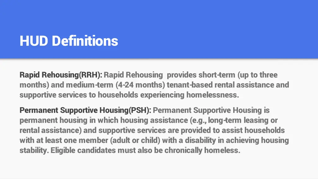 hud definitions