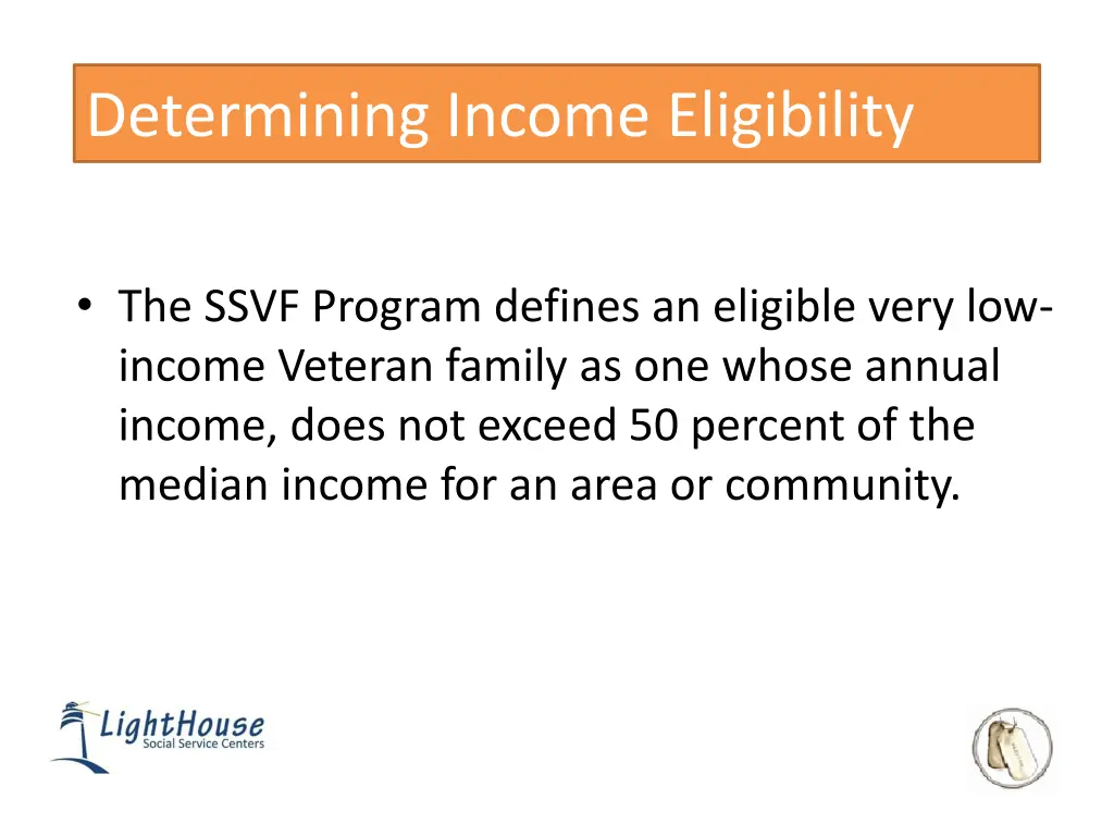 determining income eligibility