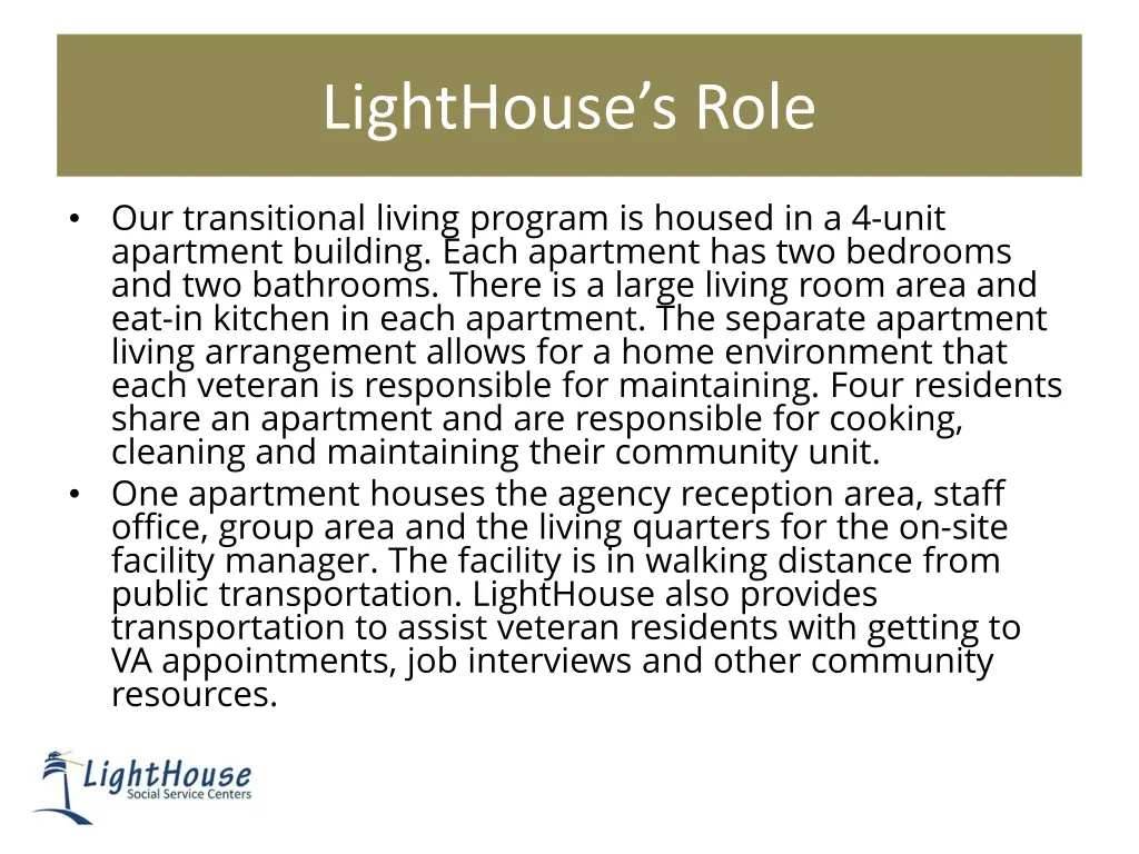 lighthouse s role