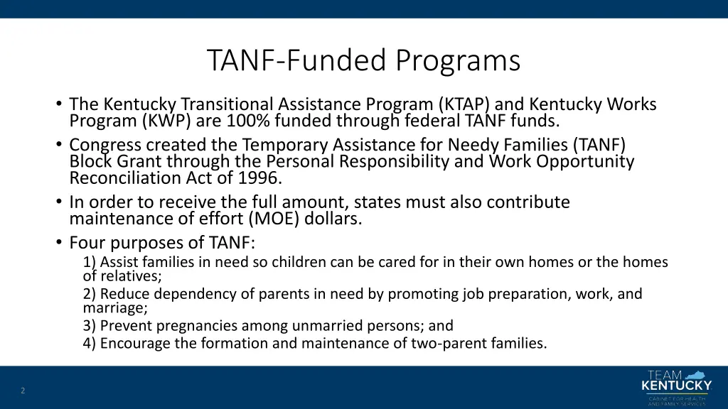 tanf funded programs