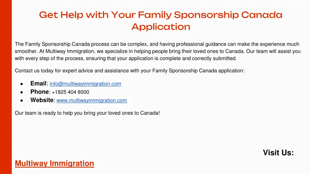 get help with your family sponsorship canada