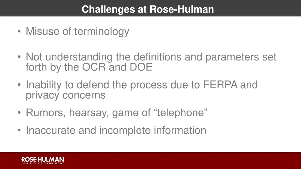 challenges at rose hulman