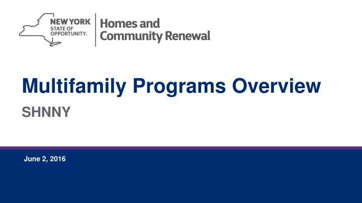 multifamily programs overview shnny