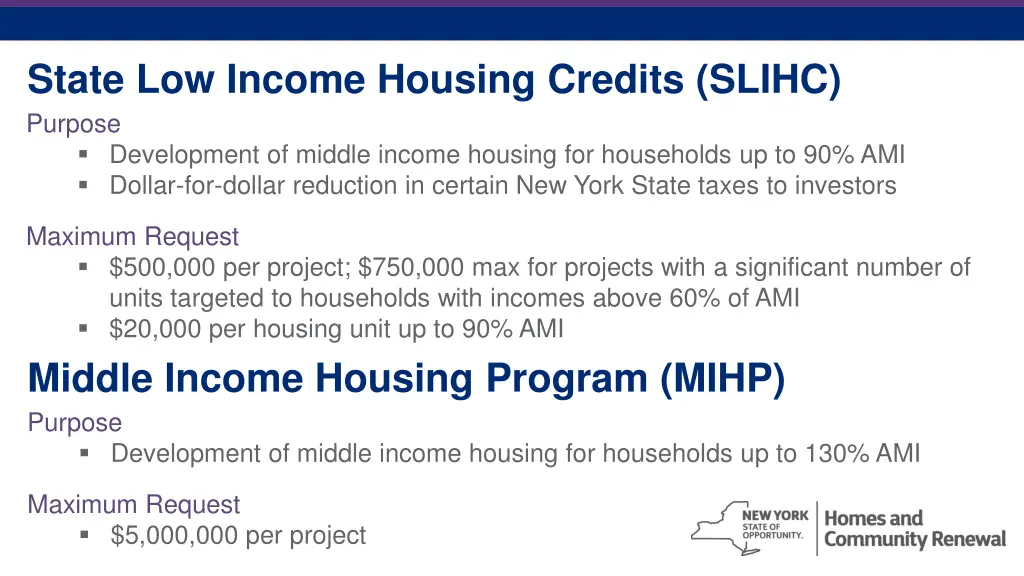 state low income housing credits slihc purpose