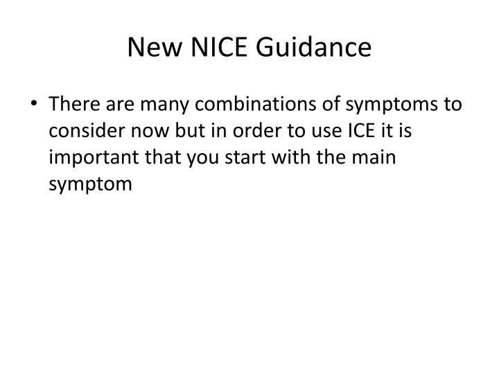 new nice guidance