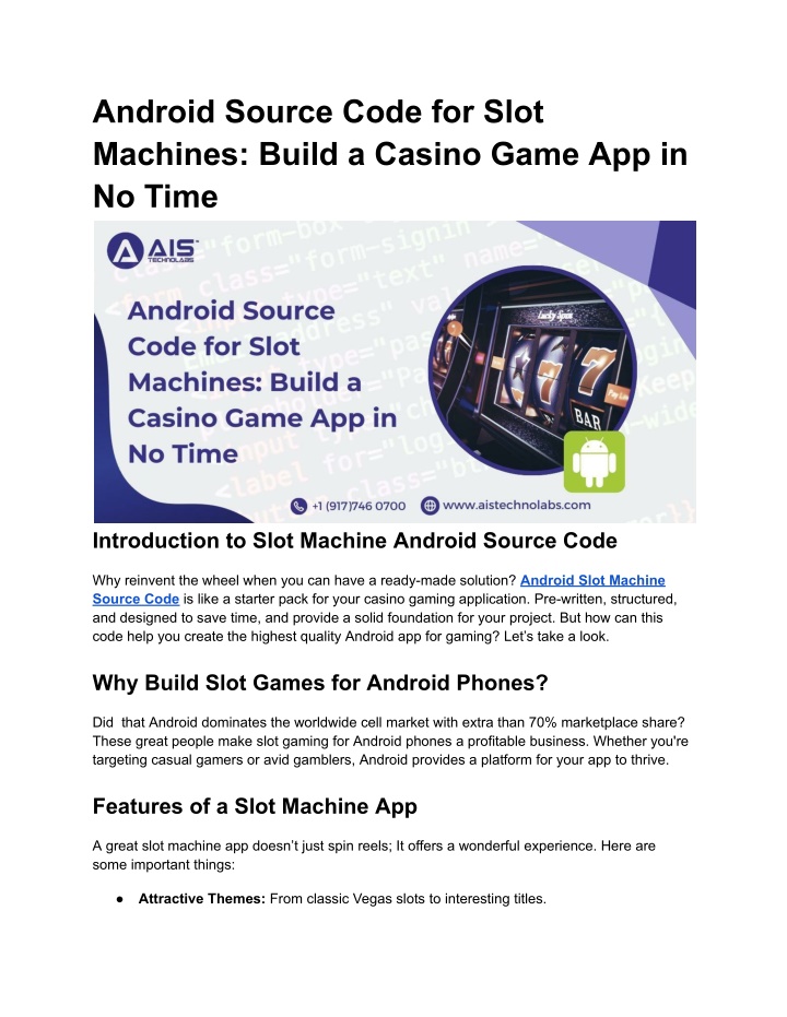 android source code for slot machines build