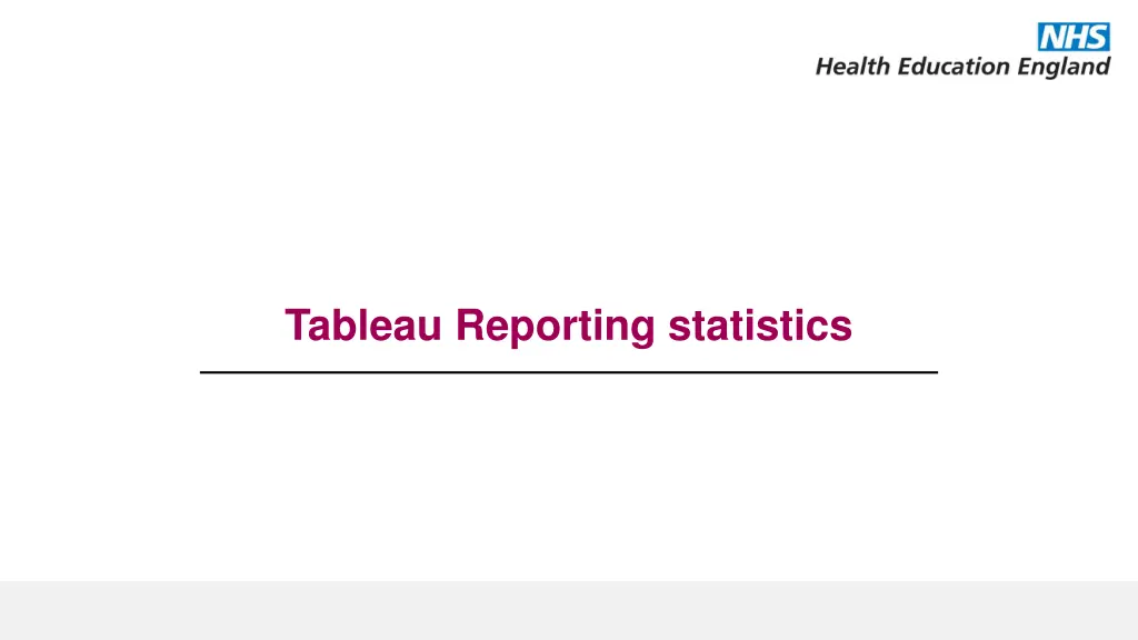 tableau reporting statistics