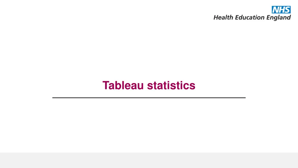 tableau statistics