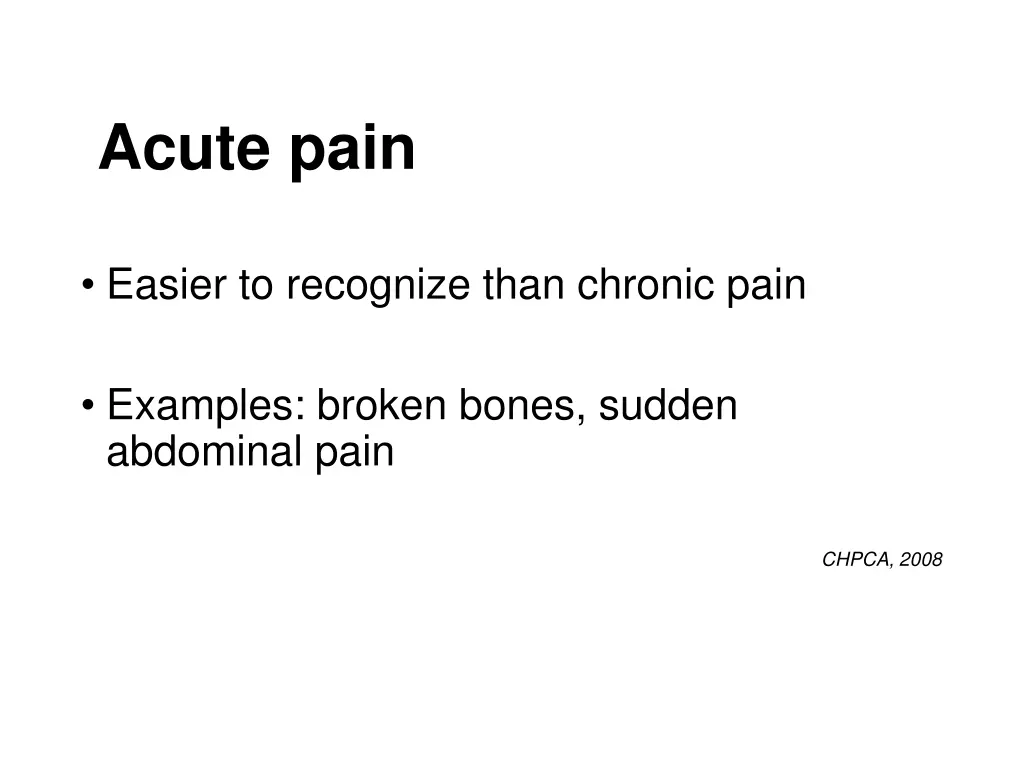 acute pain