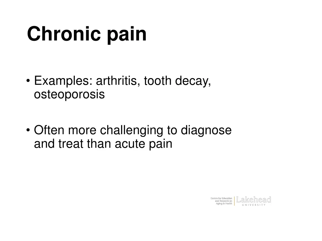 chronic pain