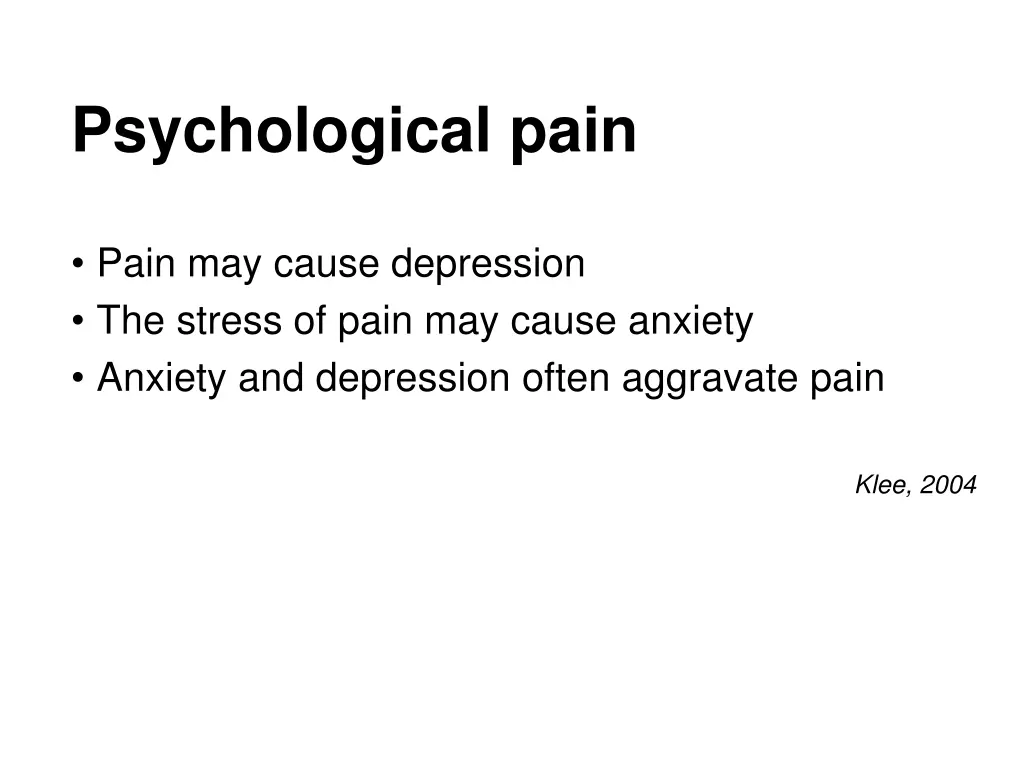 psychological pain