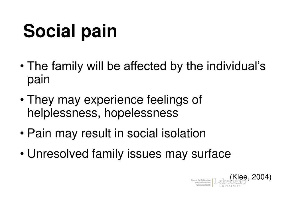 social pain