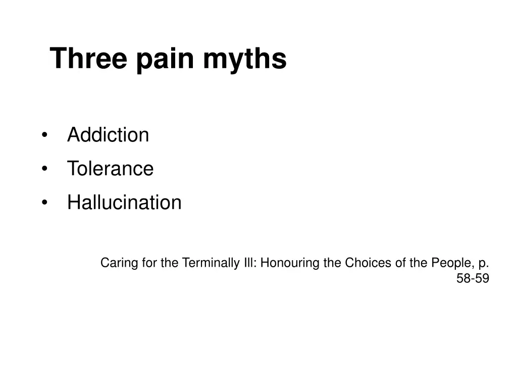 three pain myths