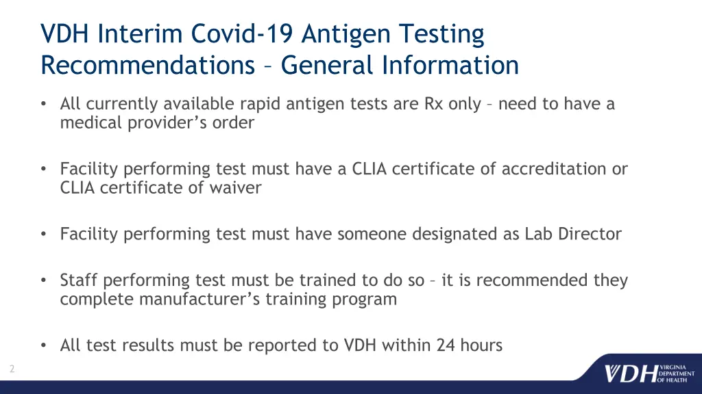 vdh interim covid 19 antigen testing 1