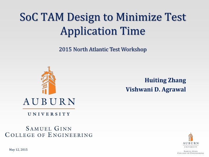 soc tam design to minimize test application time