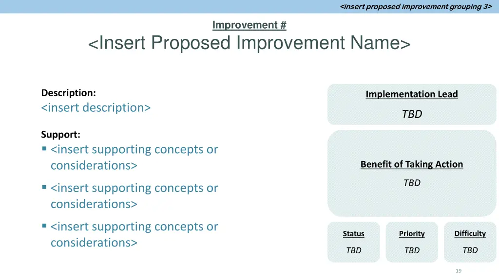 insert proposed improvement grouping 3