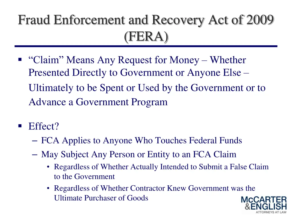 fraud enforcement and recovery act of 2009 fera