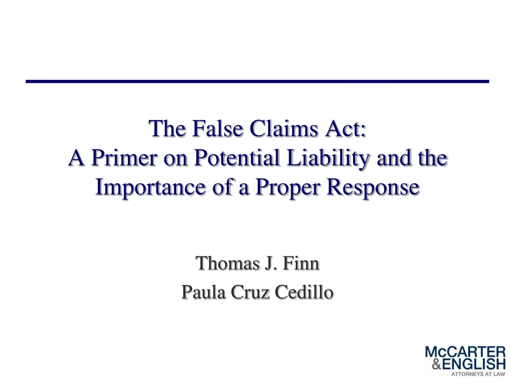 the false claims act a primer on potential 1