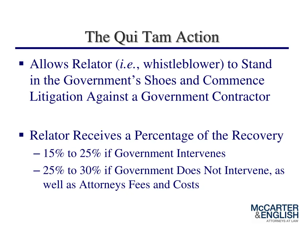 the qui tam action