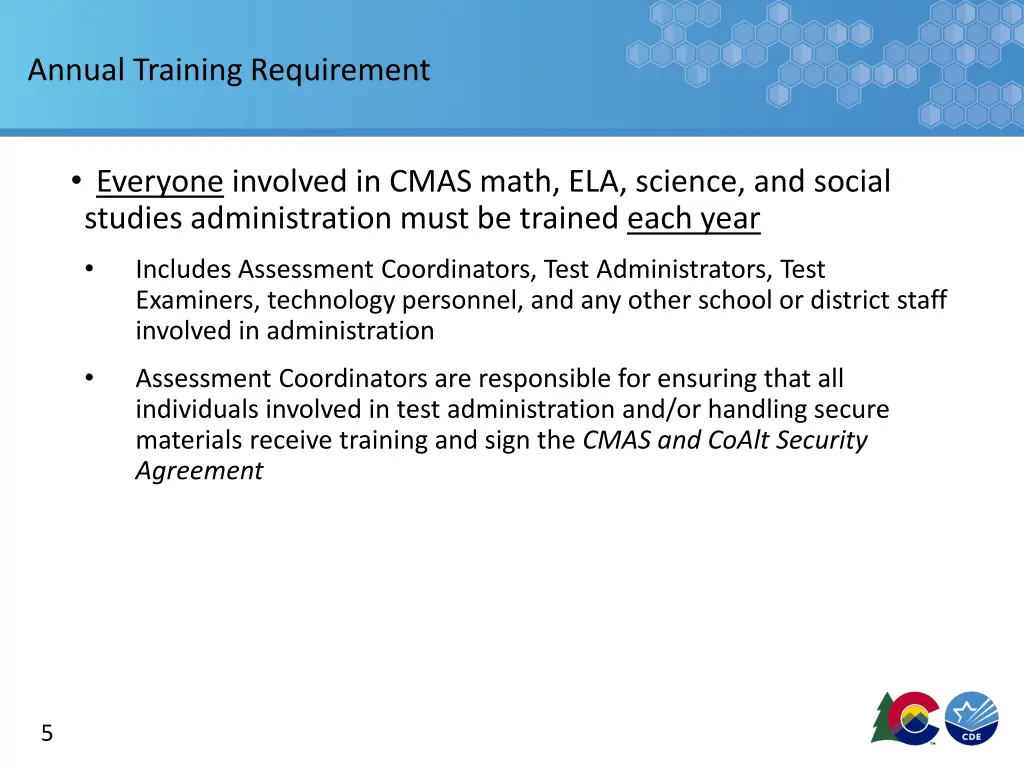 annual training requirement