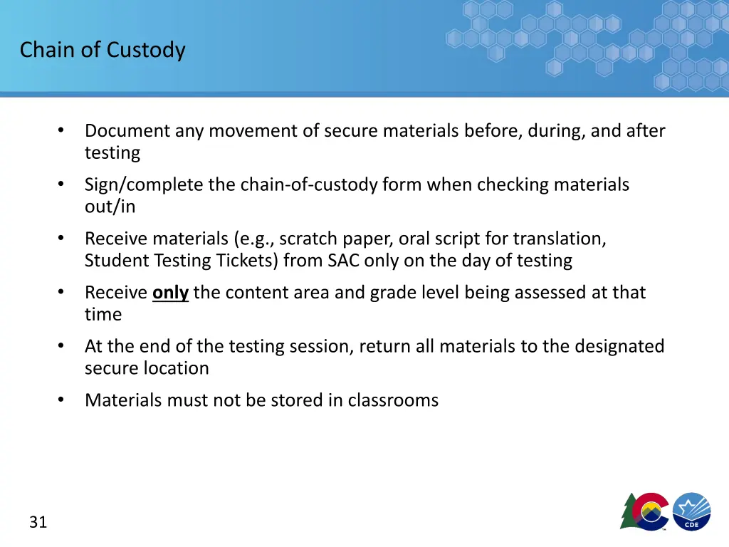 chain of custody