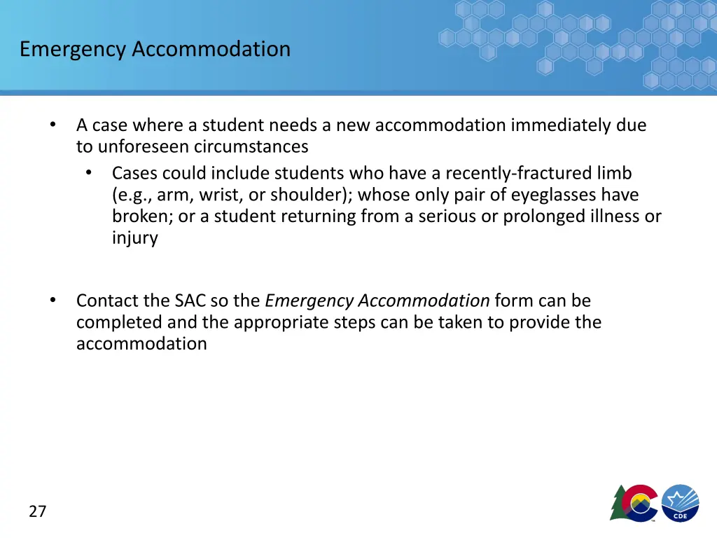 emergency accommodation