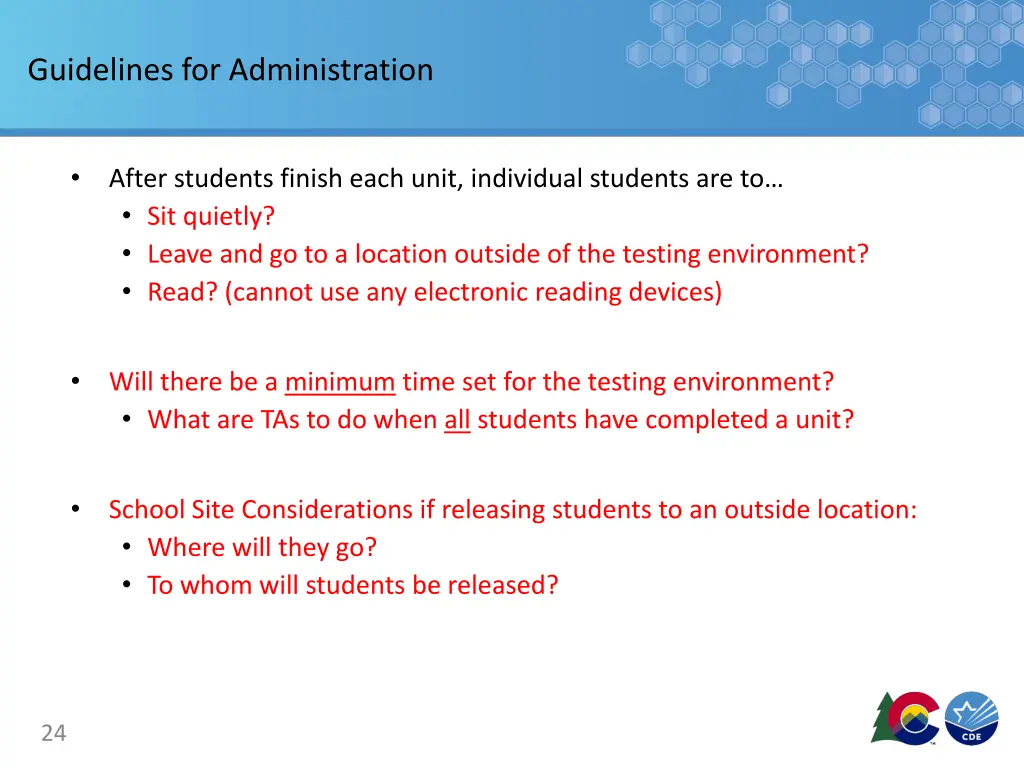 guidelines for administration