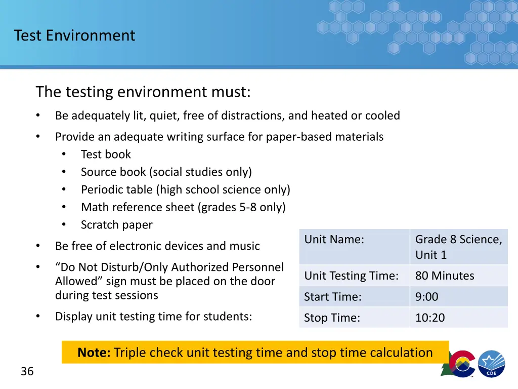 test environment