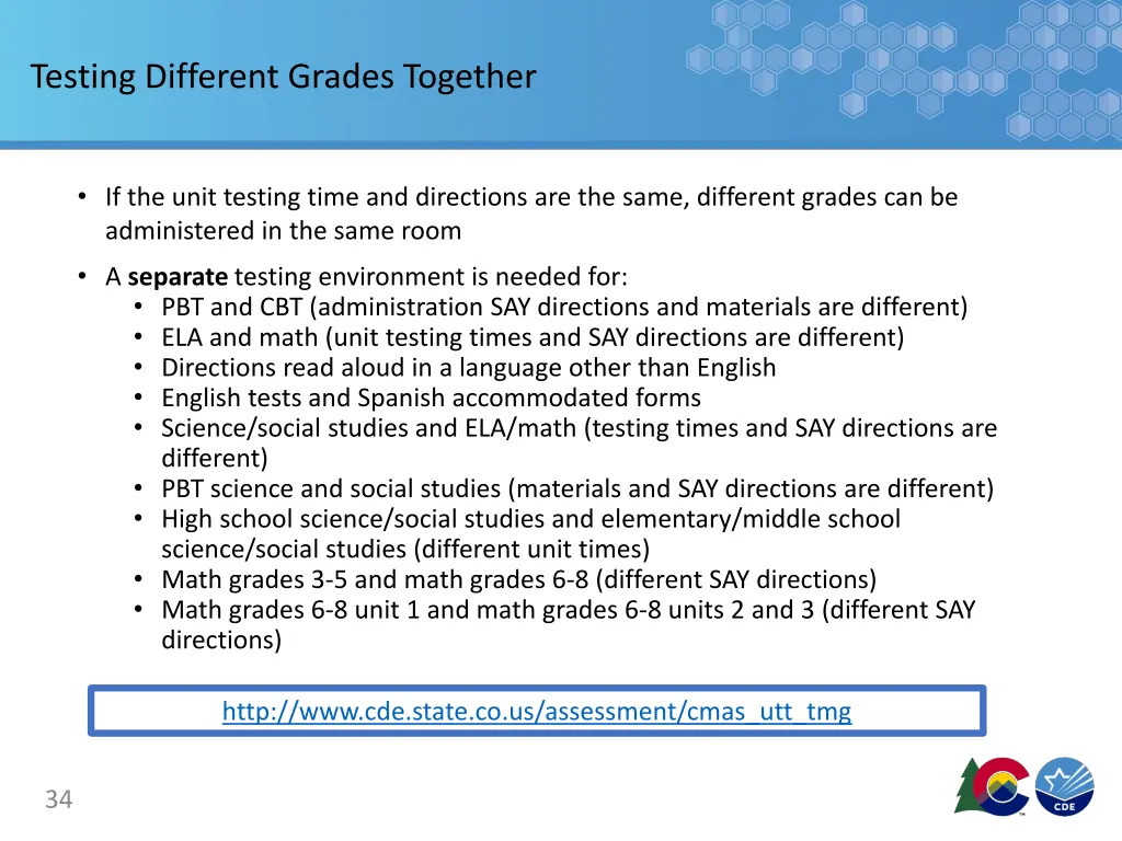 testing different grades together