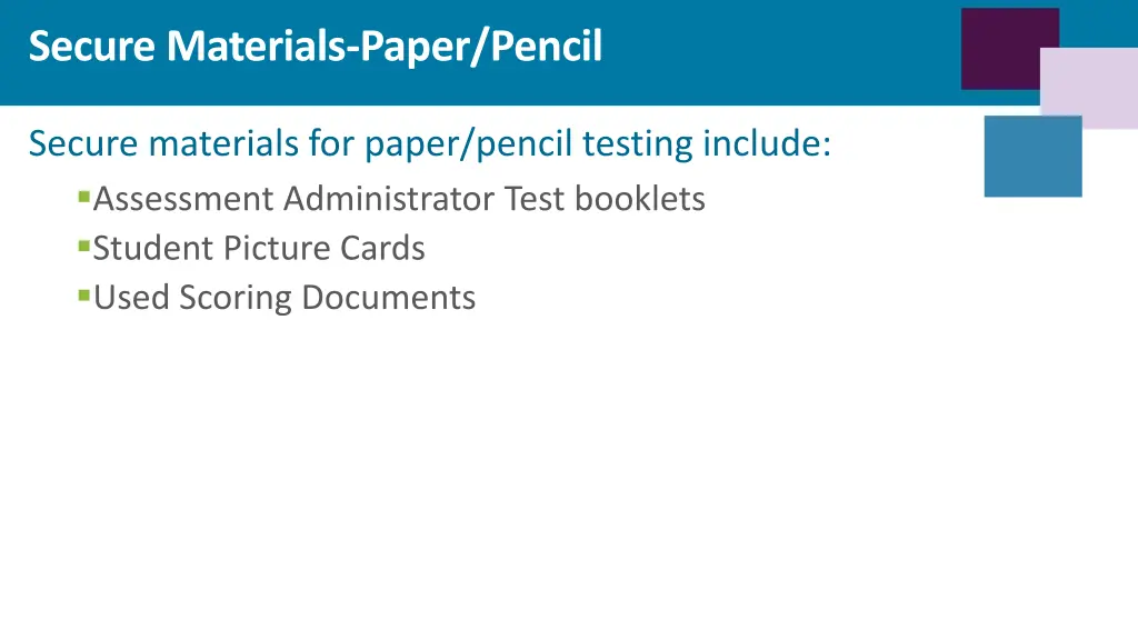 secure materials paper pencil 2