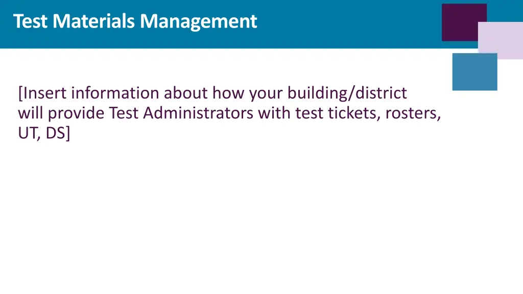 test materials management