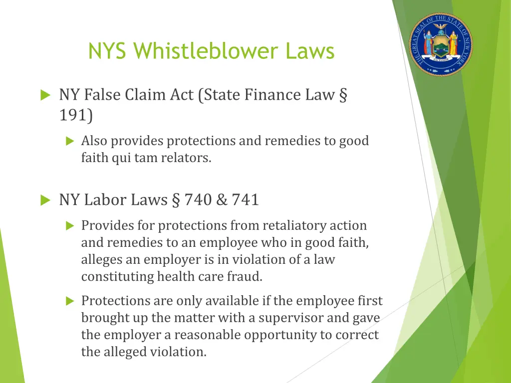 nys whistleblower laws