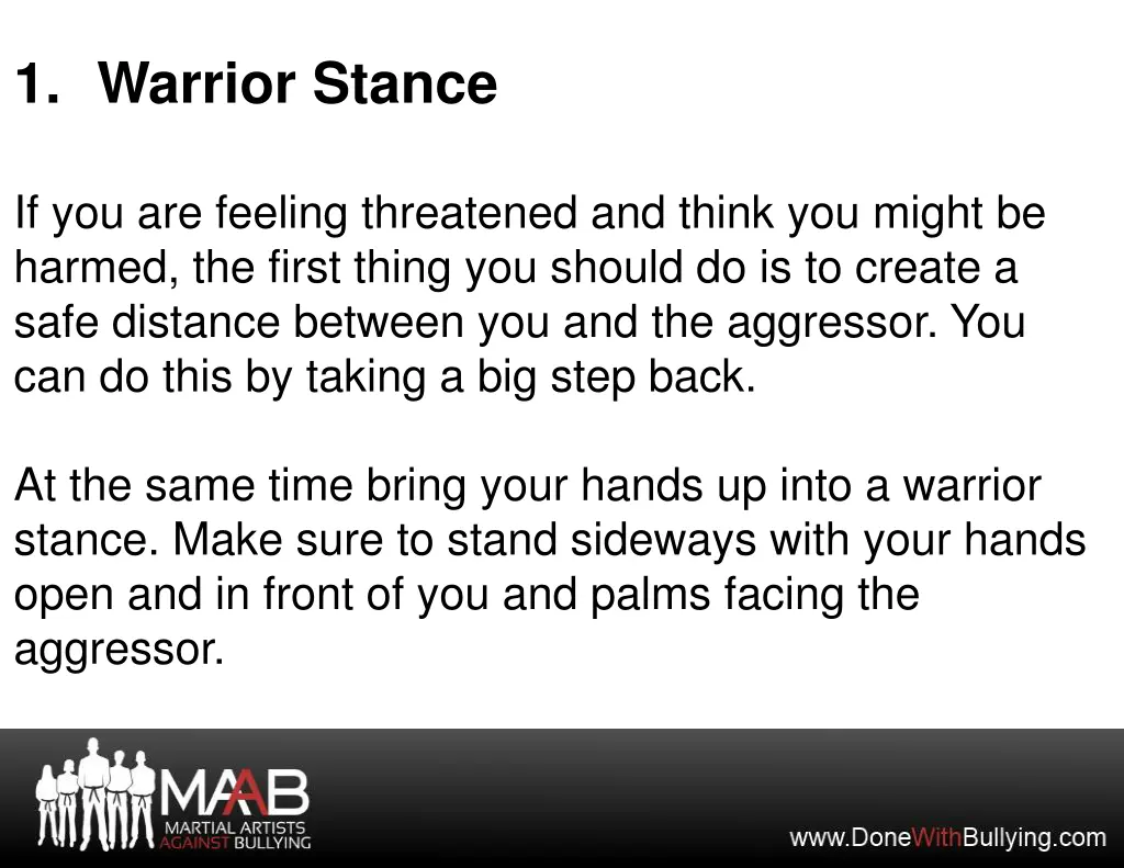 1 warrior stance