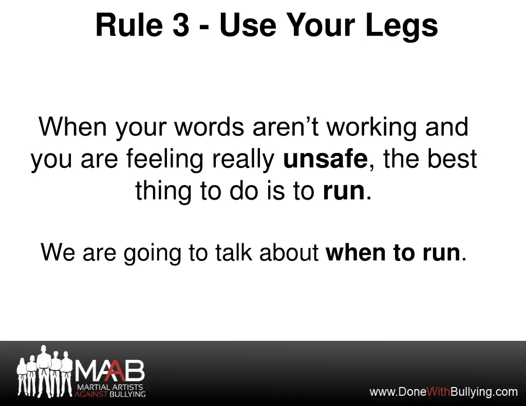 rule 3 use your legs 1