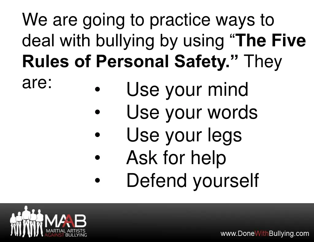 we are going to practice ways to deal with