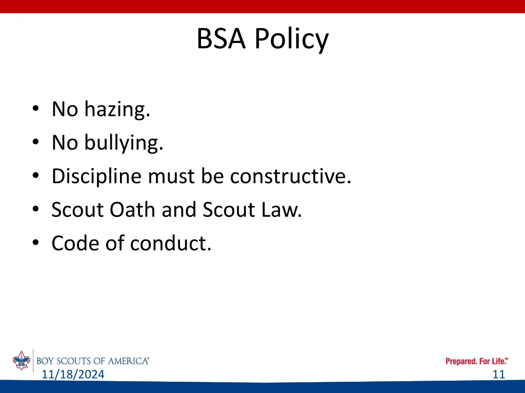 bsa policy 2