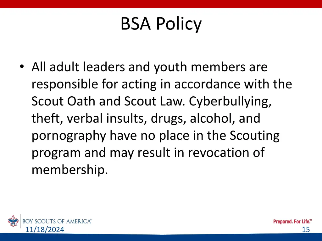 bsa policy 3