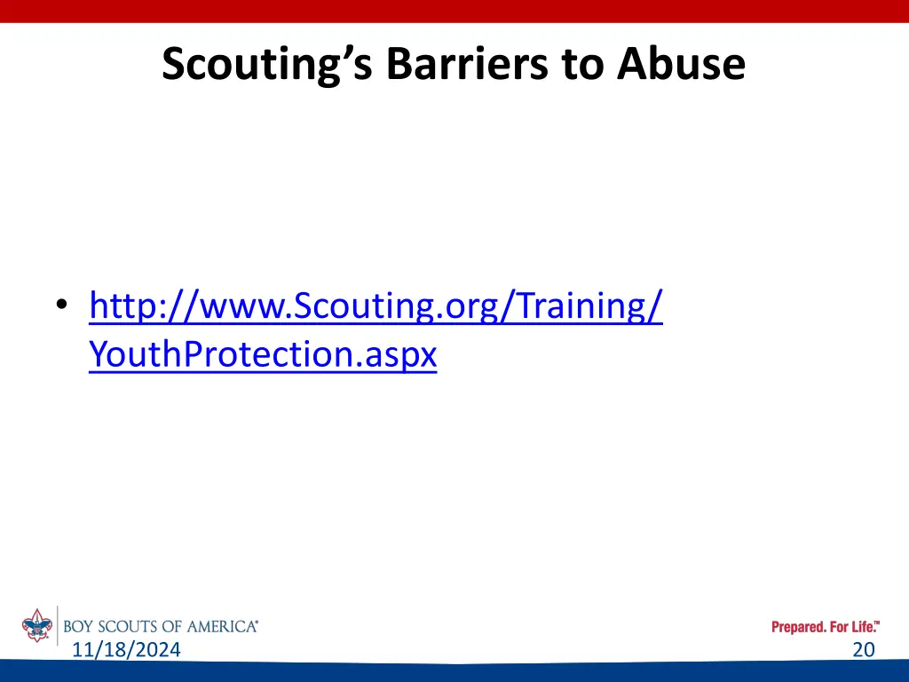 scouting s barriers to abuse