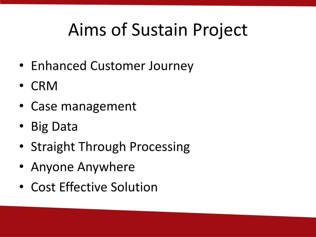 aims of sustain project